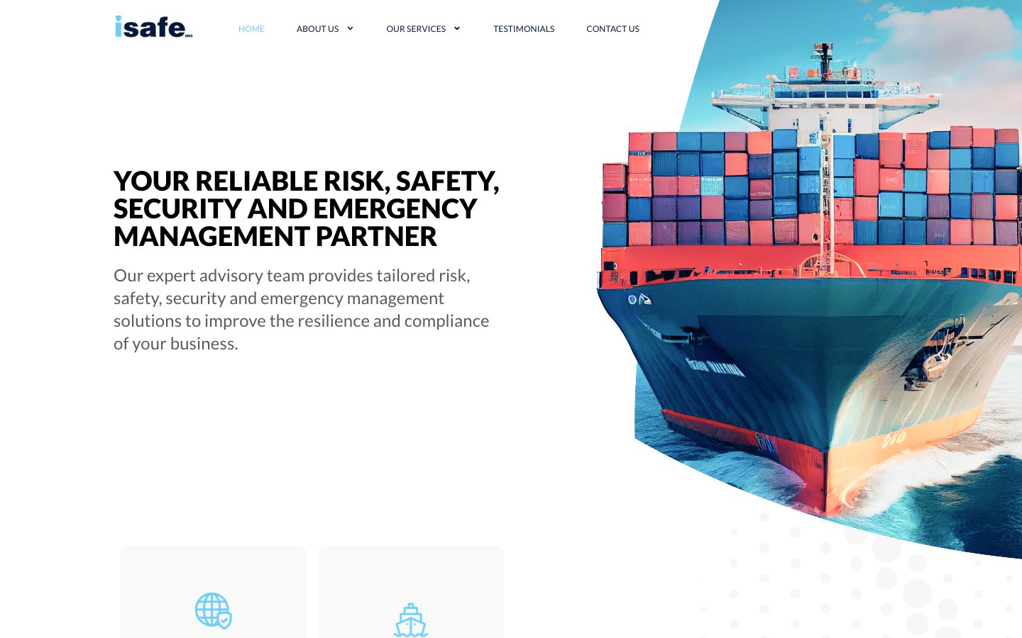 iSafe SMS website homepage