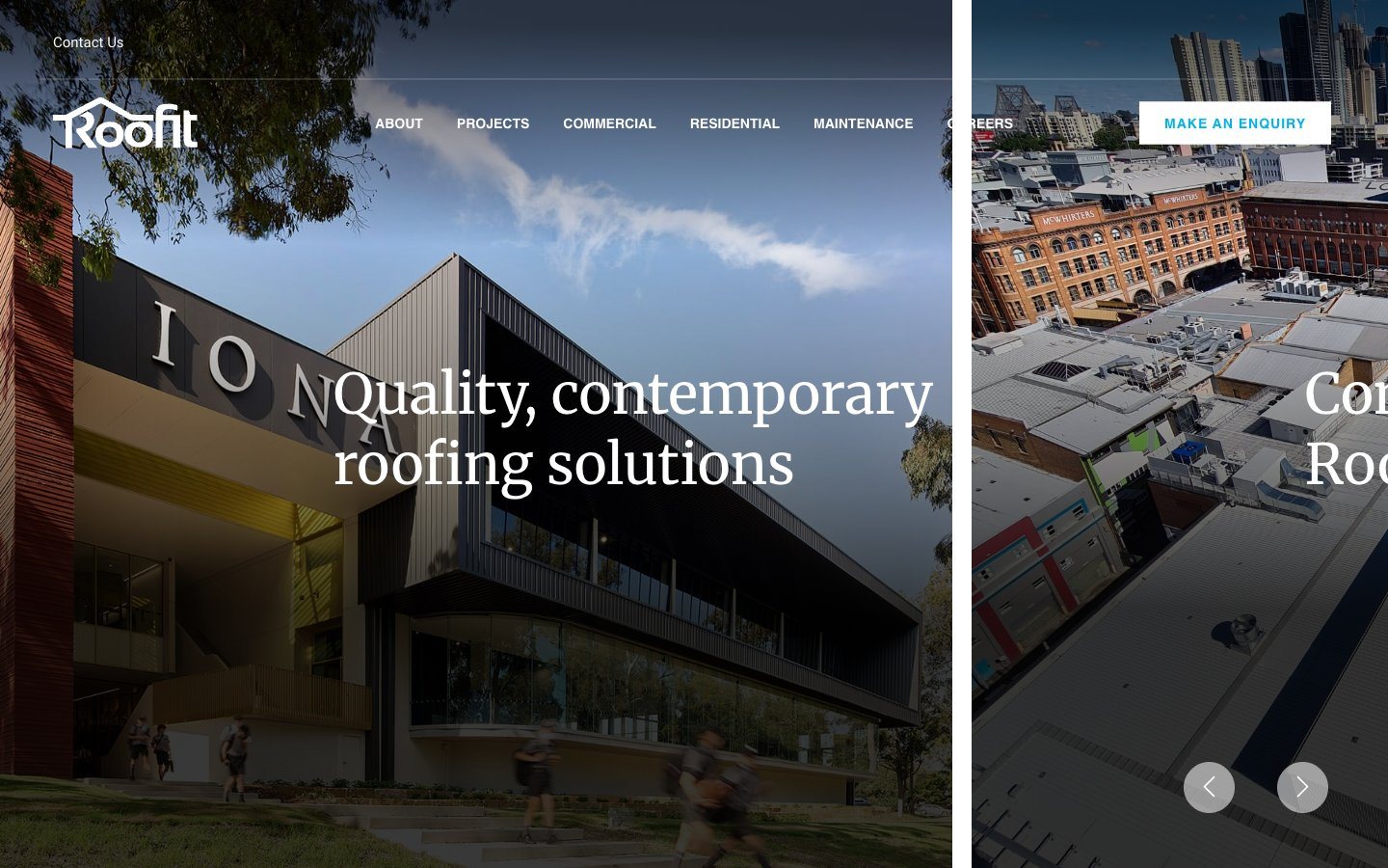 Roofit QLD website homepage on desktop