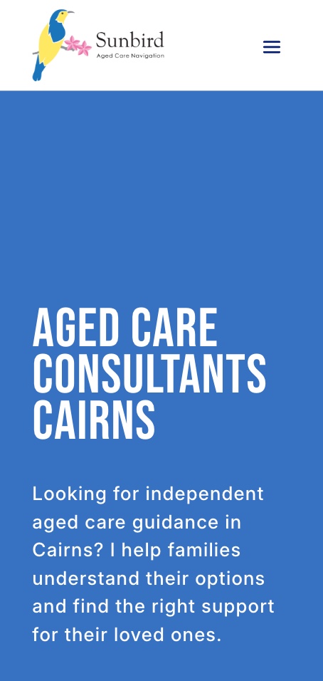 Sunbird Cairns consultants page, mobile